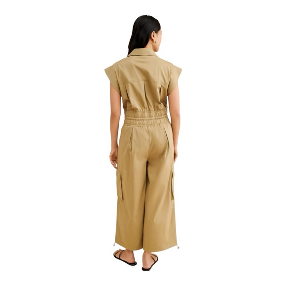 NWOT Anthropologie Pilcro Twill Utility Cargo jumpsuit  Size Large boho - Picture 2 of 4